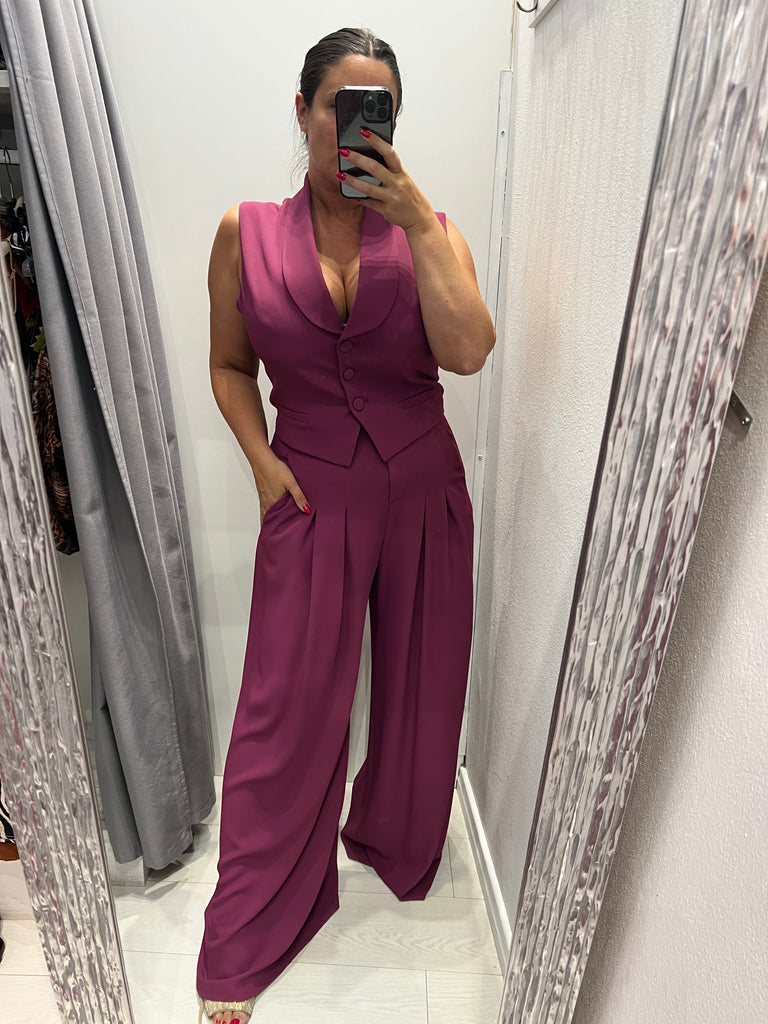 MSS💥IMPERIAL•Pantalone Best palazzo magenta