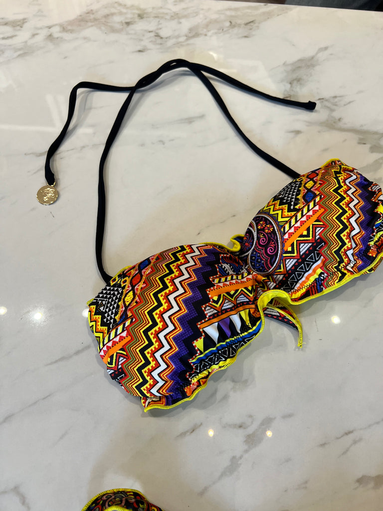 4giveness•Bikini sbambolato fascia e slip lacci•Ghana Glass