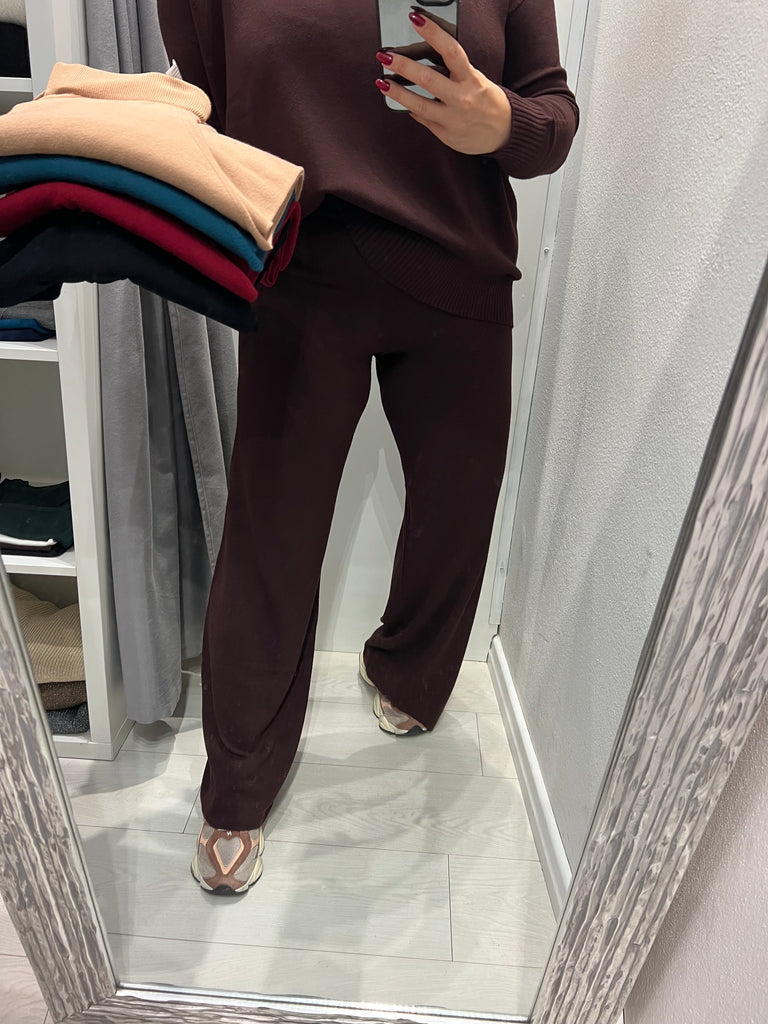 KONTATTO•Pantalone in maglia di viscosa