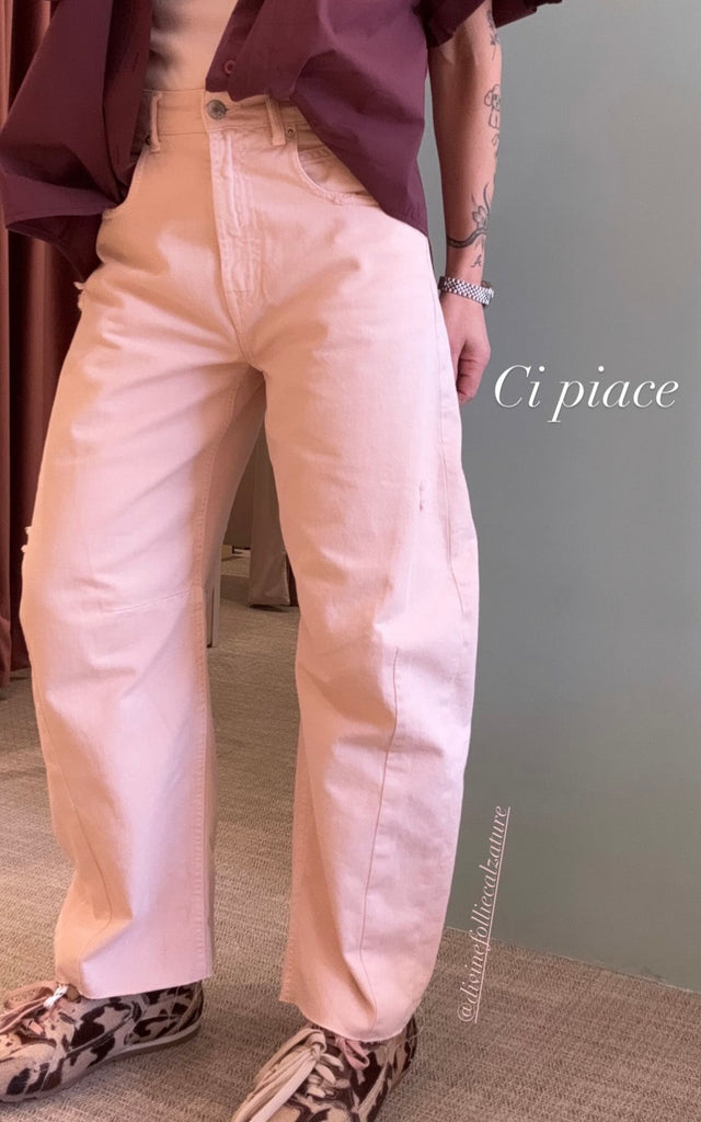 HaveOne•Jeans pantalone Barbara rosa