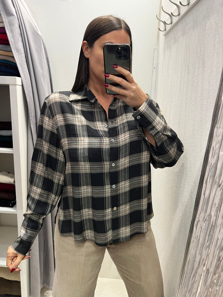 HaveOne•Camicia check beige/grigio/nero