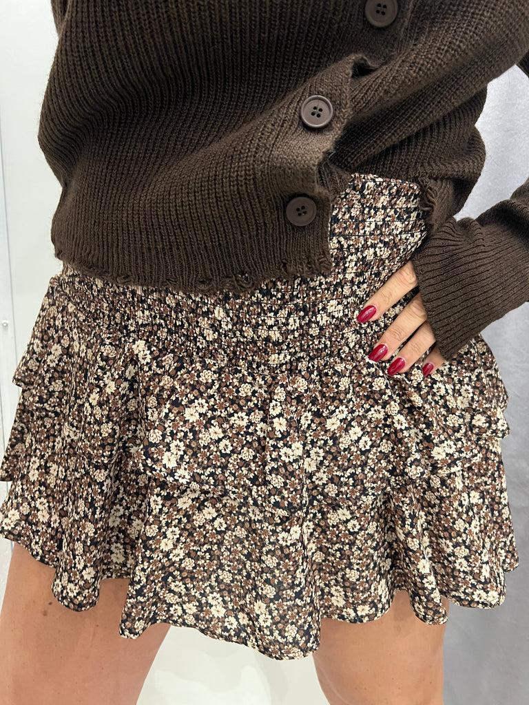 ViCOLO•Gonna pantaloncino balze stampa fiorellini