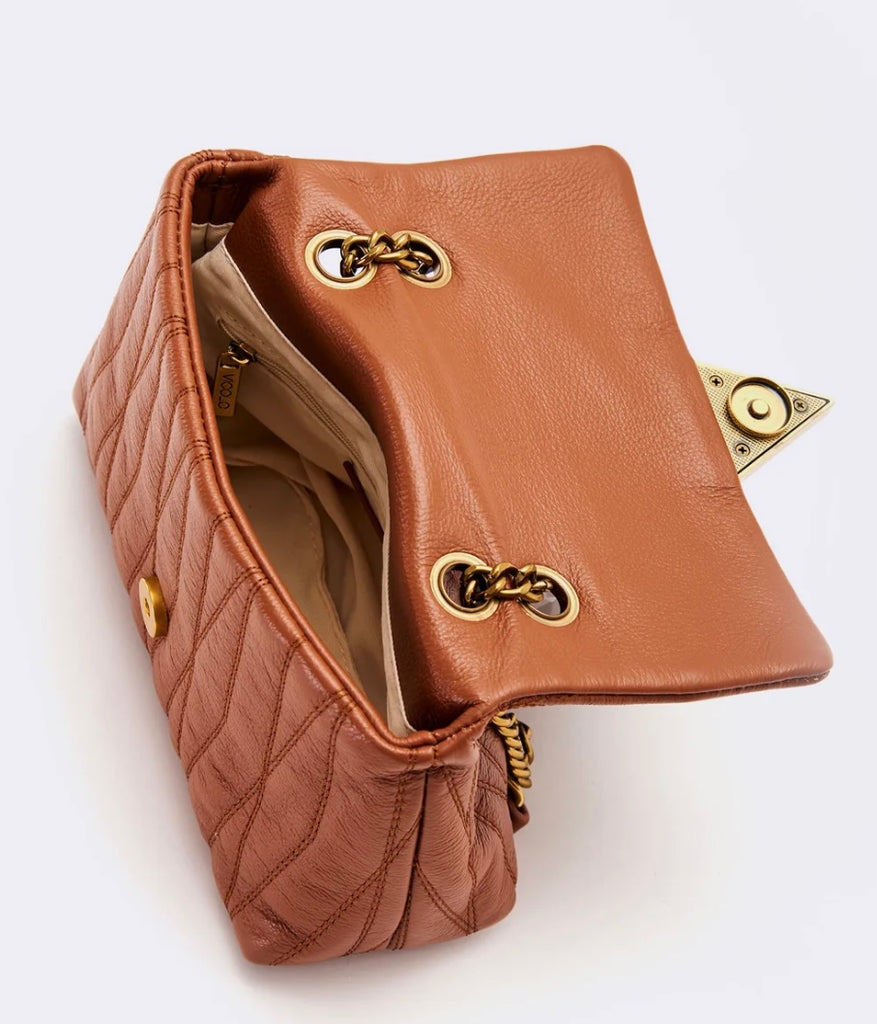 ViCOLO•Borsa Belleville small vera pelle metalleria oro•Più colori