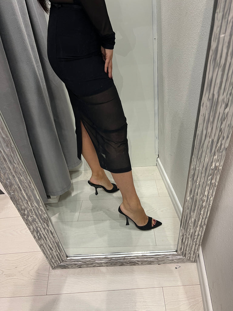 IMPERIAL•Gonna longuette tulle elasticizzato