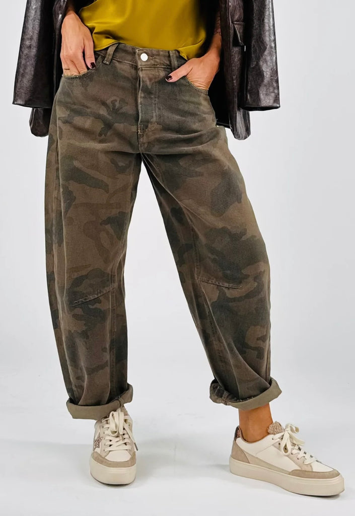 HaveOne•Jeans barrel camouflage