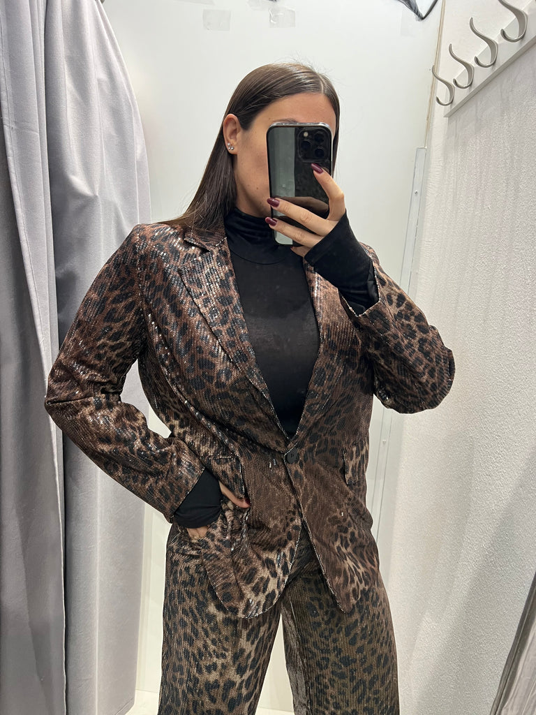 BLK30 LUMINA• Giacca maculata paillettes over