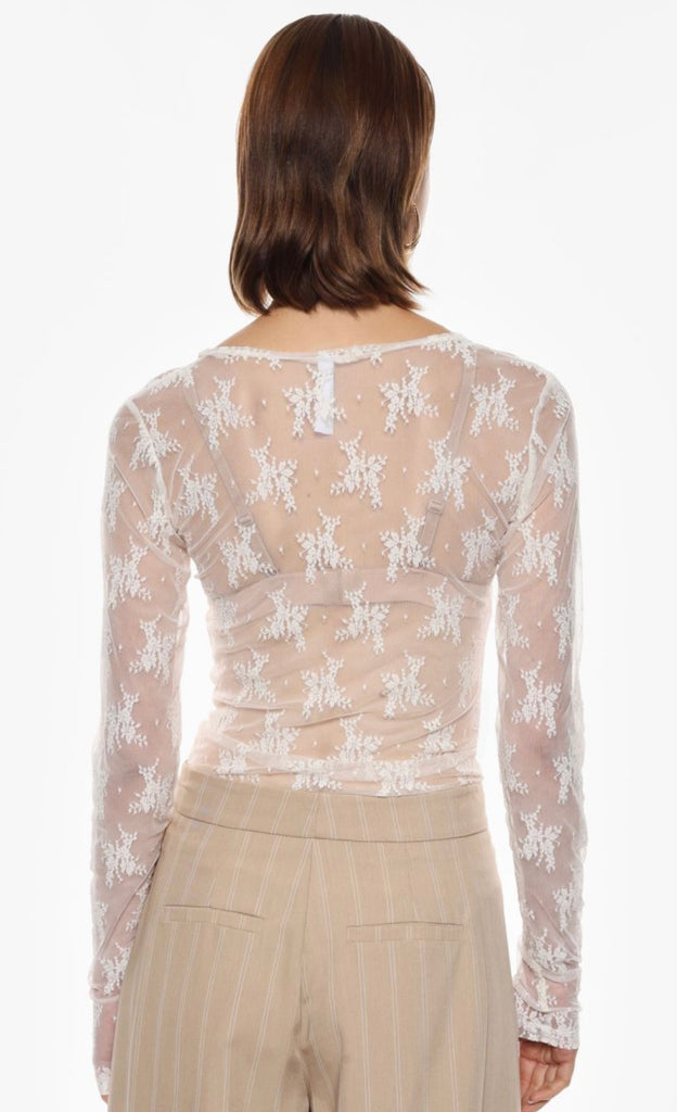 IMPERIAL•Maglia pizzo burro