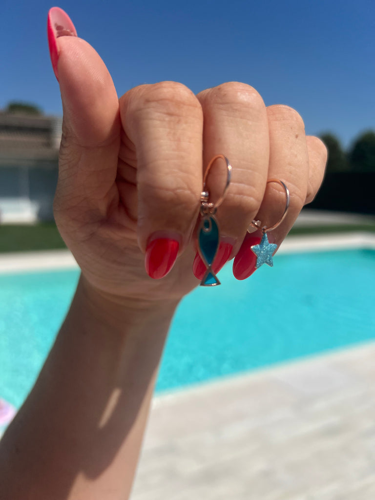 La Vie•Orecchino singolo ad anello con charm•Scegli il tuo