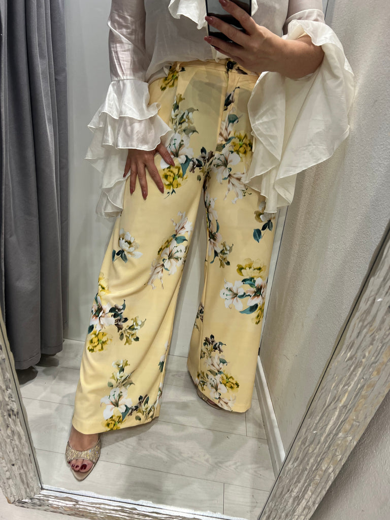 ViCOLO•Pantalone floreale giallo