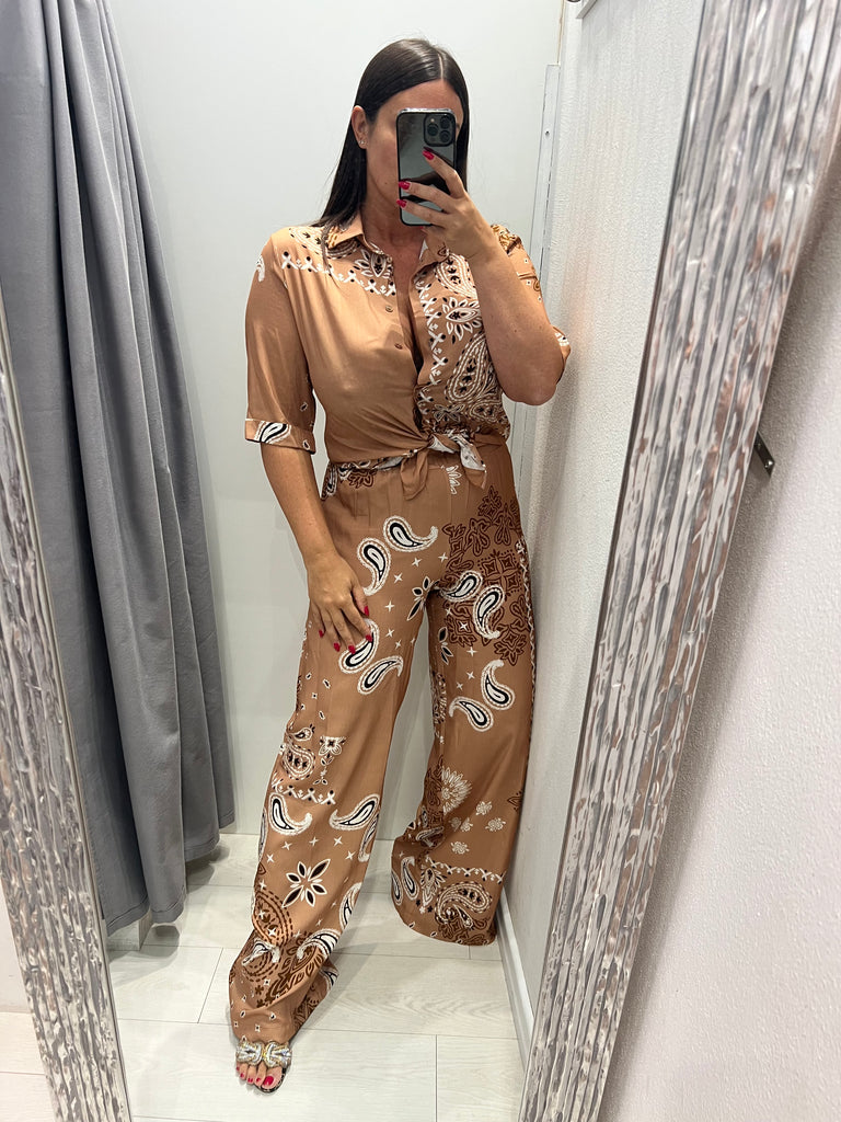 MSS💥HaveOne•Camicia stampa bandana arachide