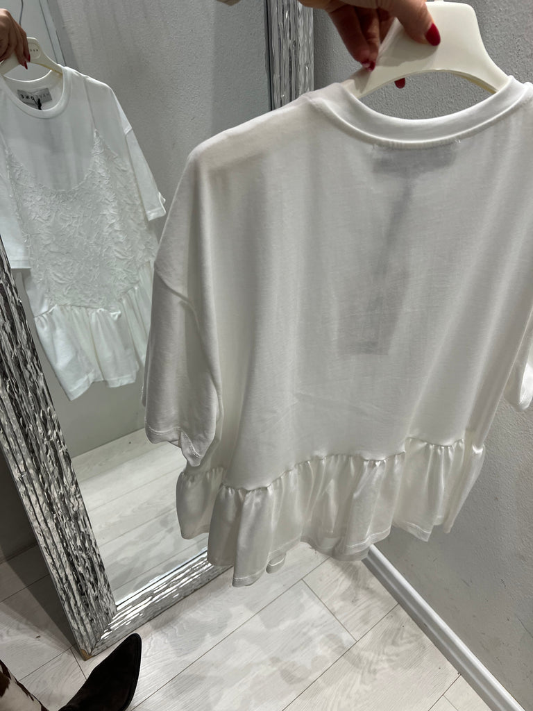 HaveOne•T-shirt bralette pizzo