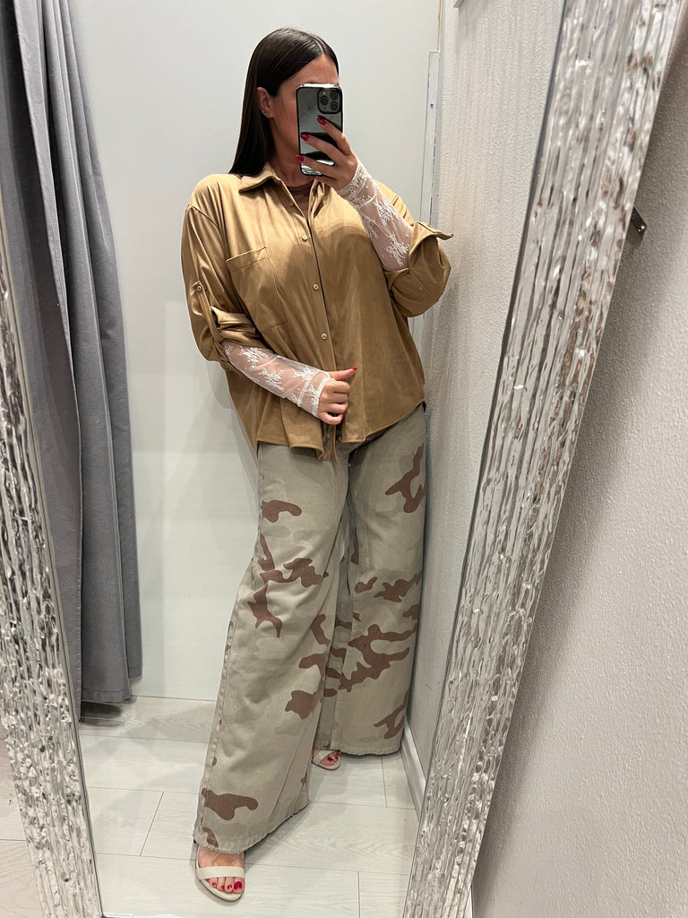 ViCOLO•Jeans palazzo Myrta camouflage