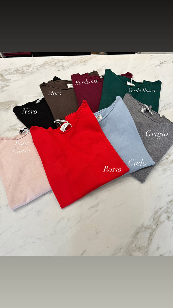 Susy Mix•Maglioncino barchetta soffice viscosa•Più colori