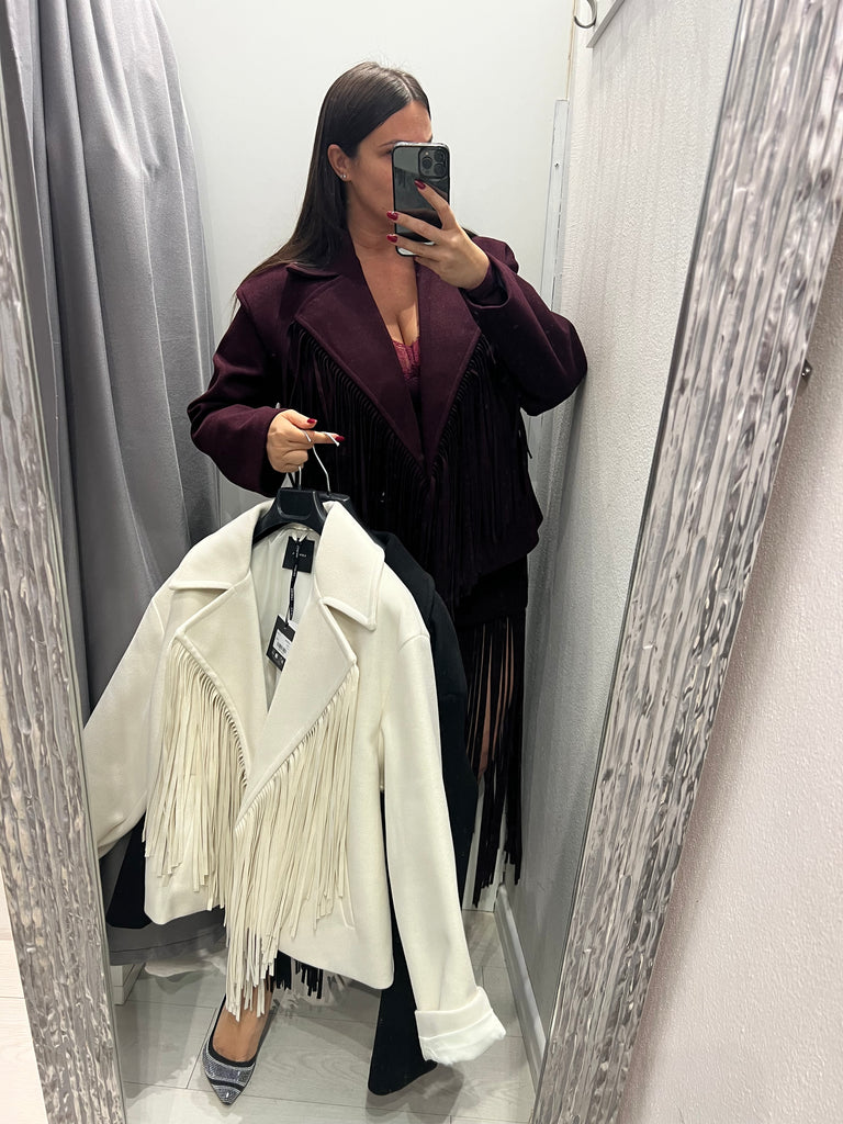 LUMINA•Cappotto corto frange•Più colori