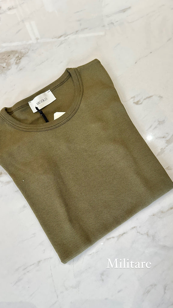 EVER ViCOLO•T-shirt a costine•Più colori