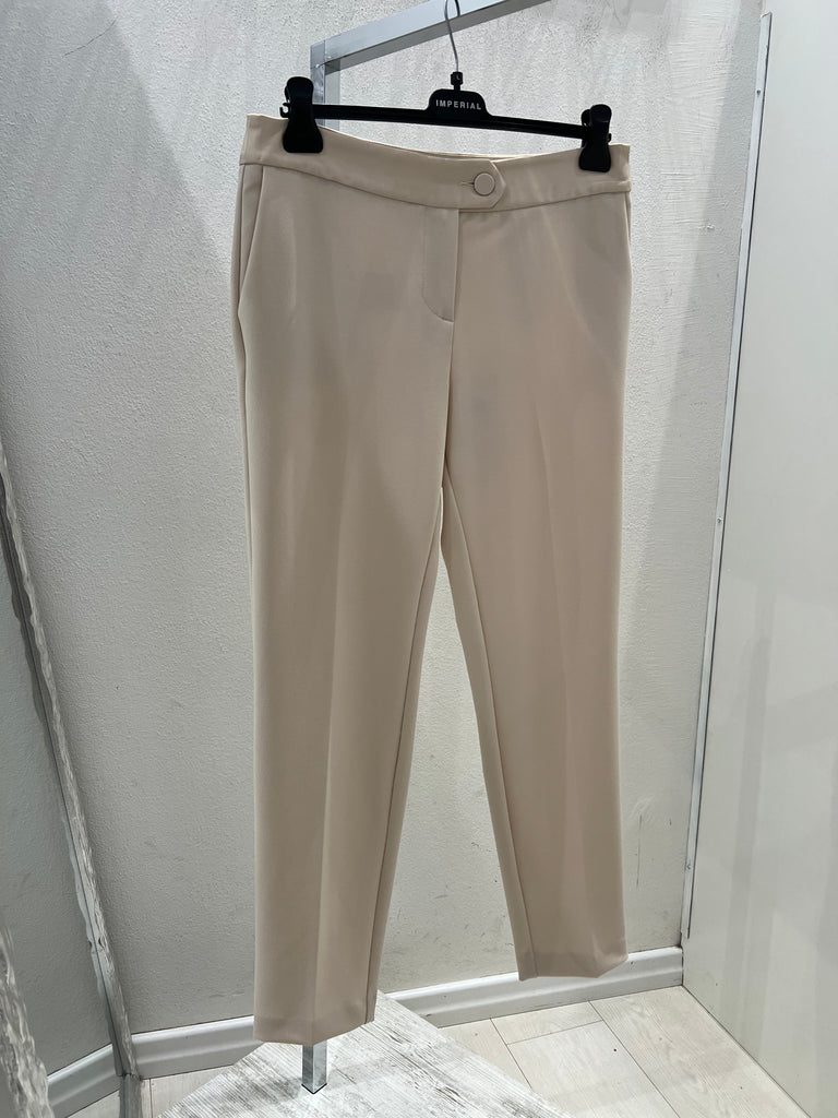 IMPERIAL•Pantalone con fascia in raso in vita•Burro