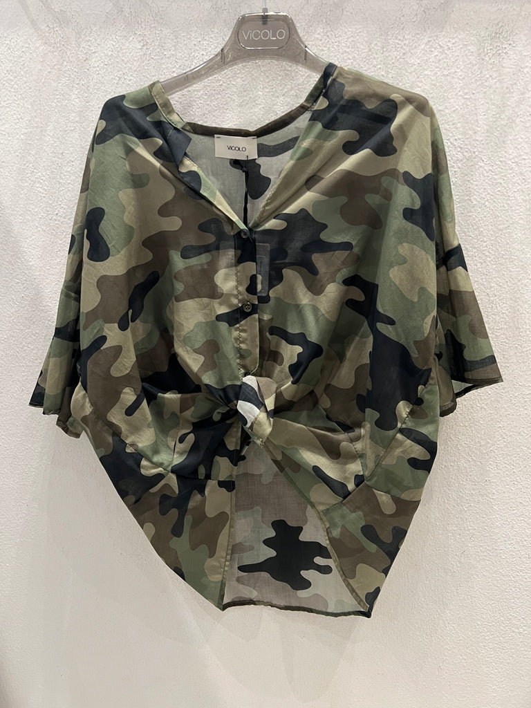 ViCOLO•Camicia coreana camouflage