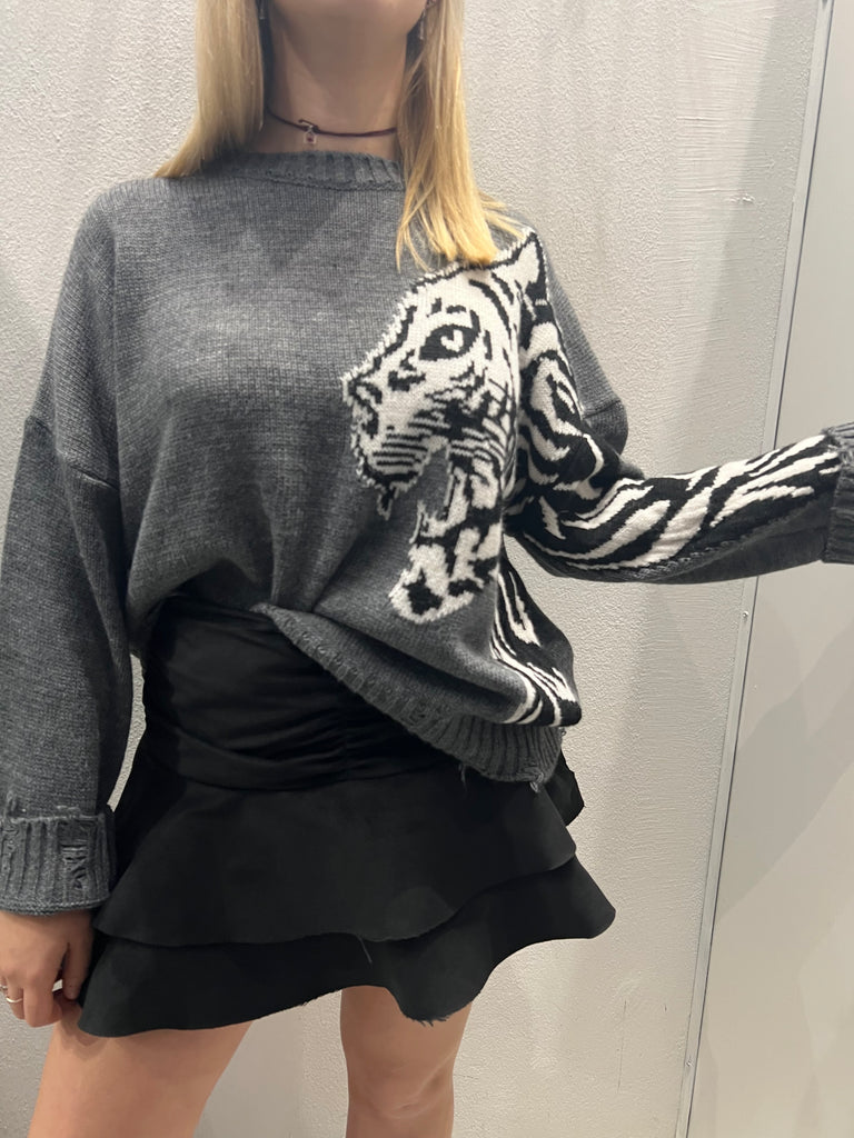 HaveOne•Maglione rotture tigre•Più colori