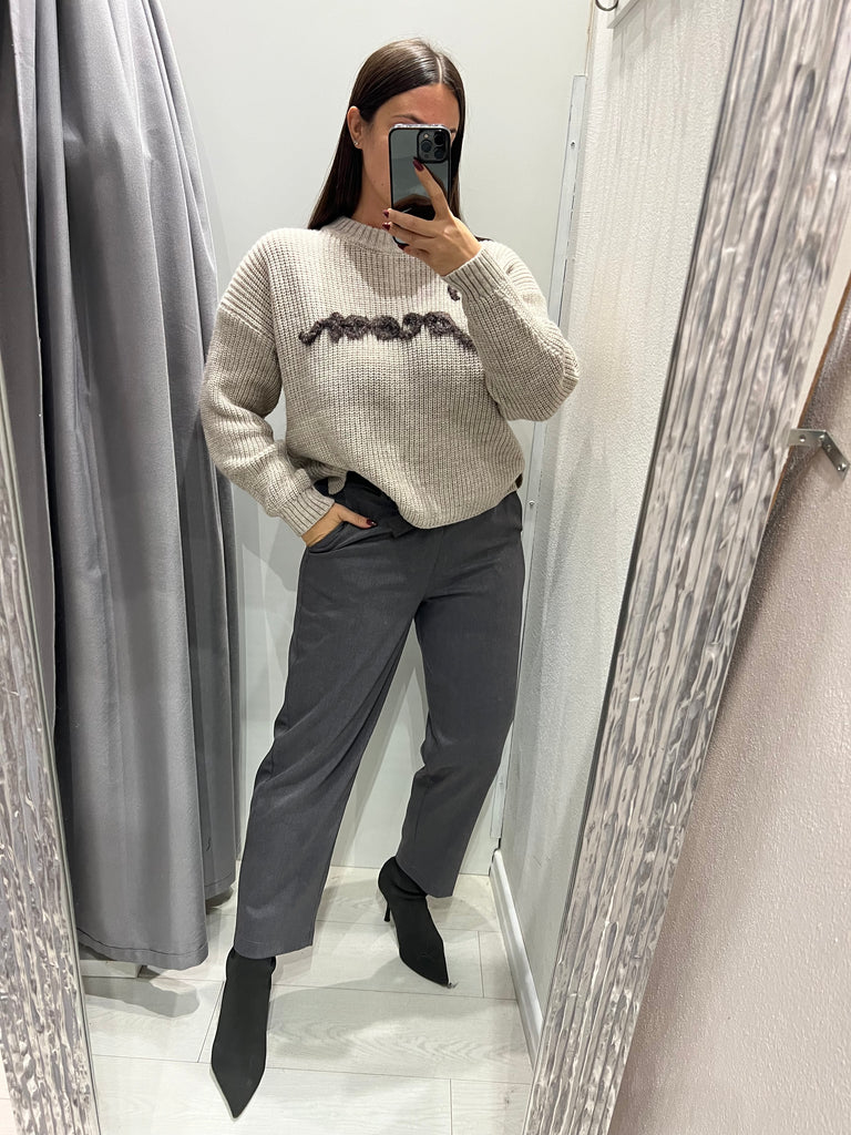 LUMINA•Maglione casciá scritta Cocoon