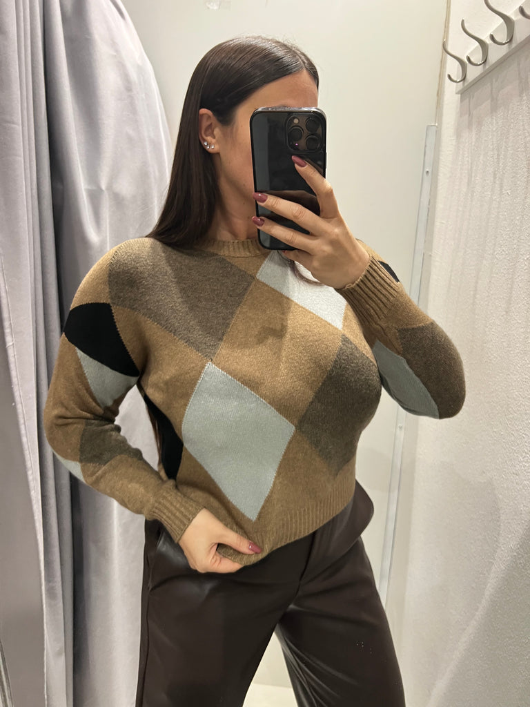 Susy Mix•Maglioncino scatoletta rombi•Più colori