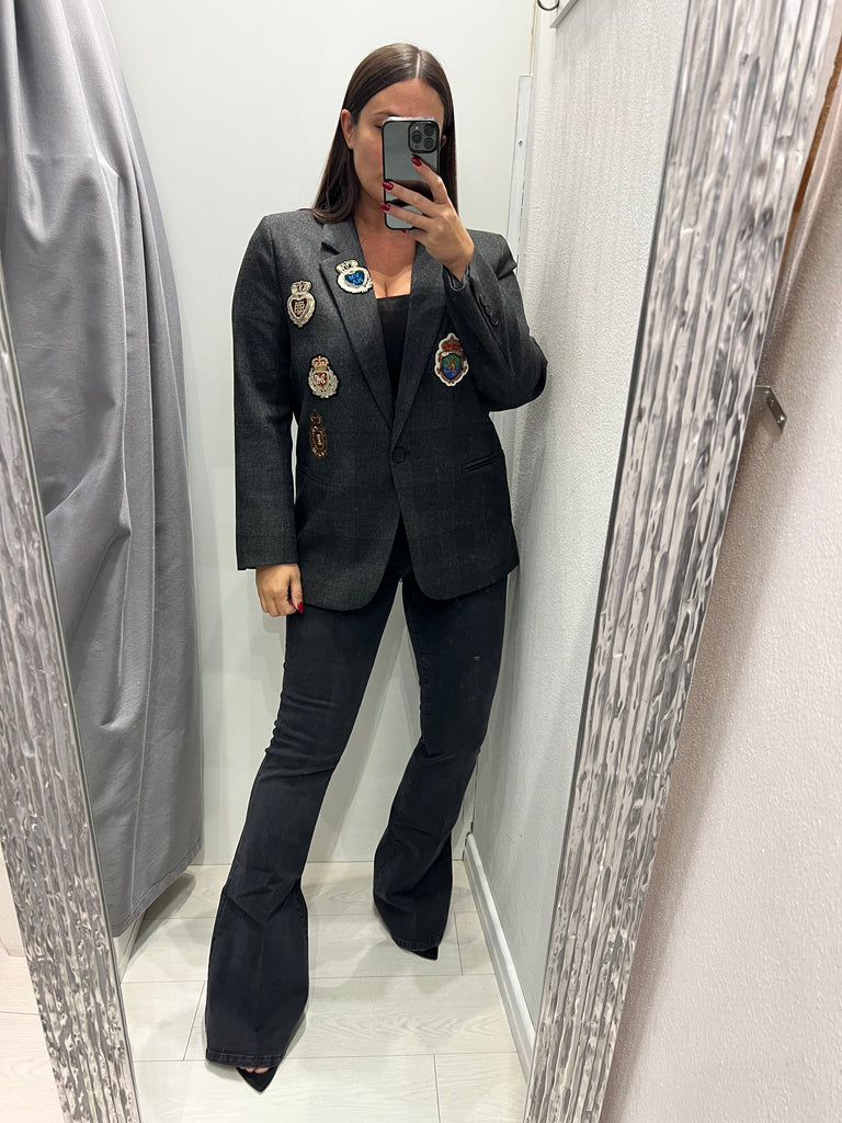 ViCOLO•Giacca over patch strass