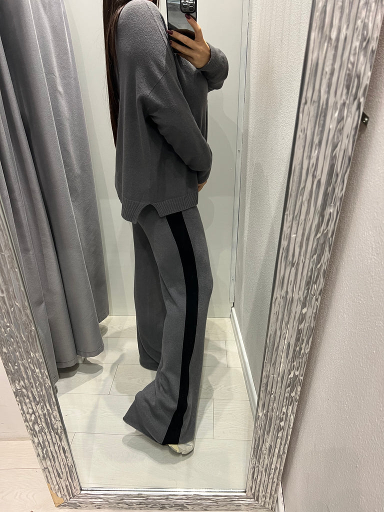 KONTATTO•Pantalone Softy in maglia banda nera•Più colori