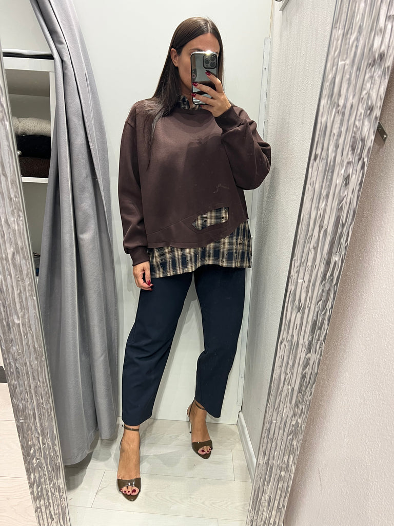 ViCOLO•Felpa combinata con camicia