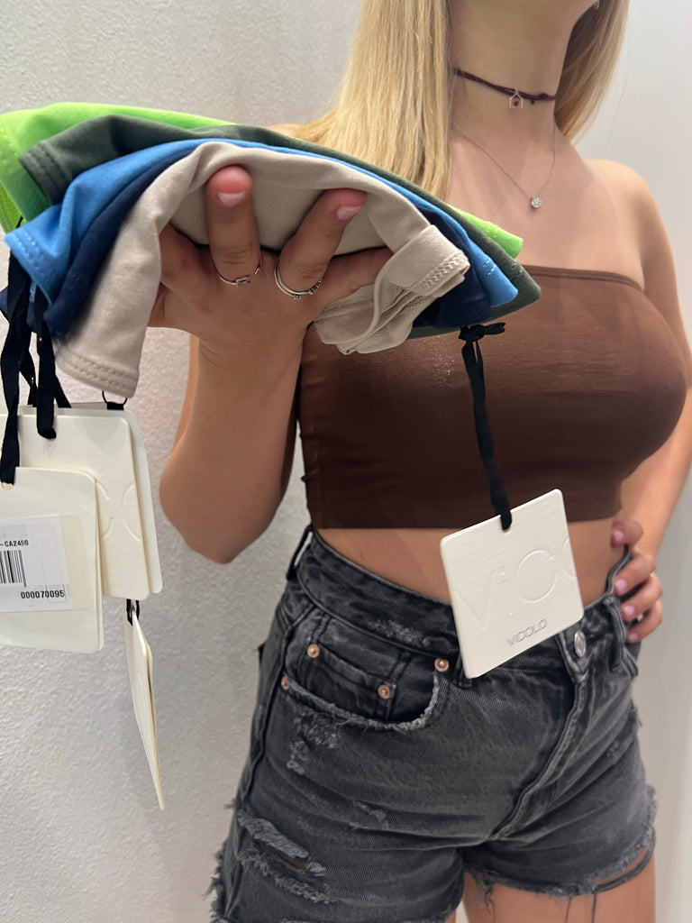🚨ViCOLO•Top a fascia elasticizzato FIF•Più colori