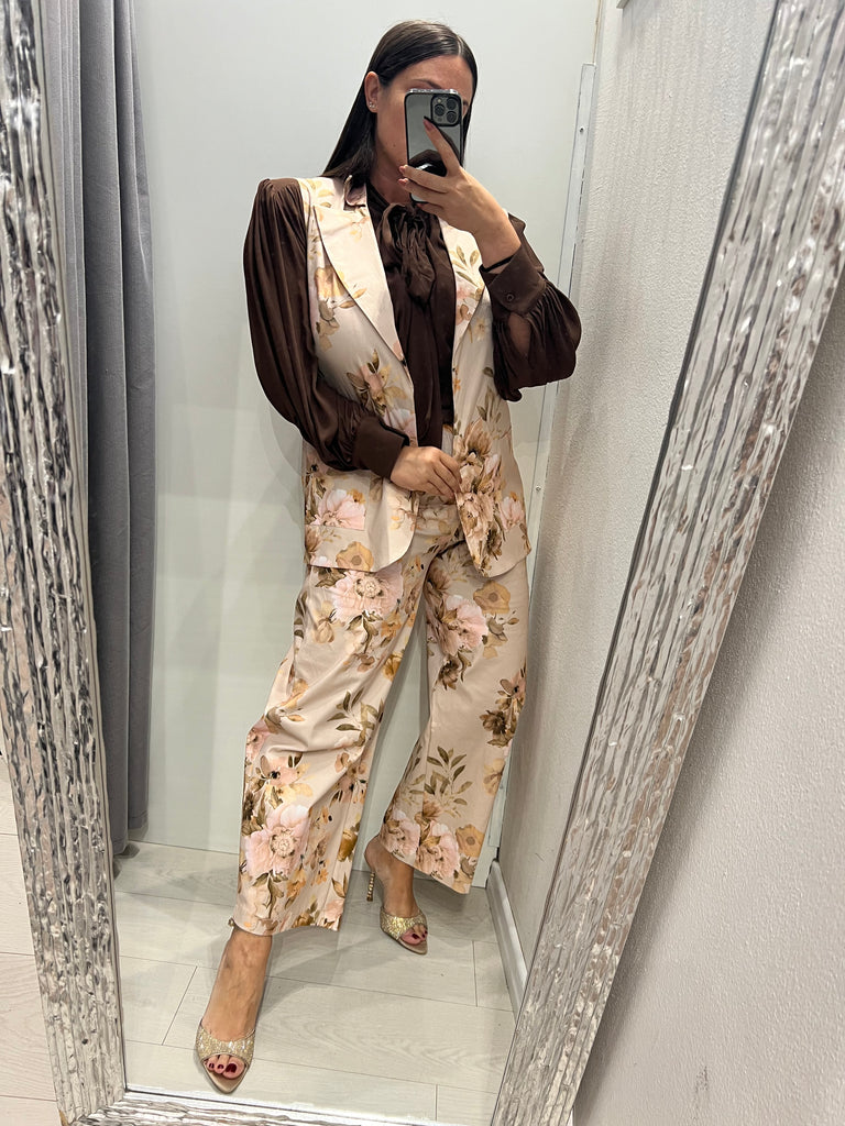 ViCOLO•Pantalone floreale in cotone