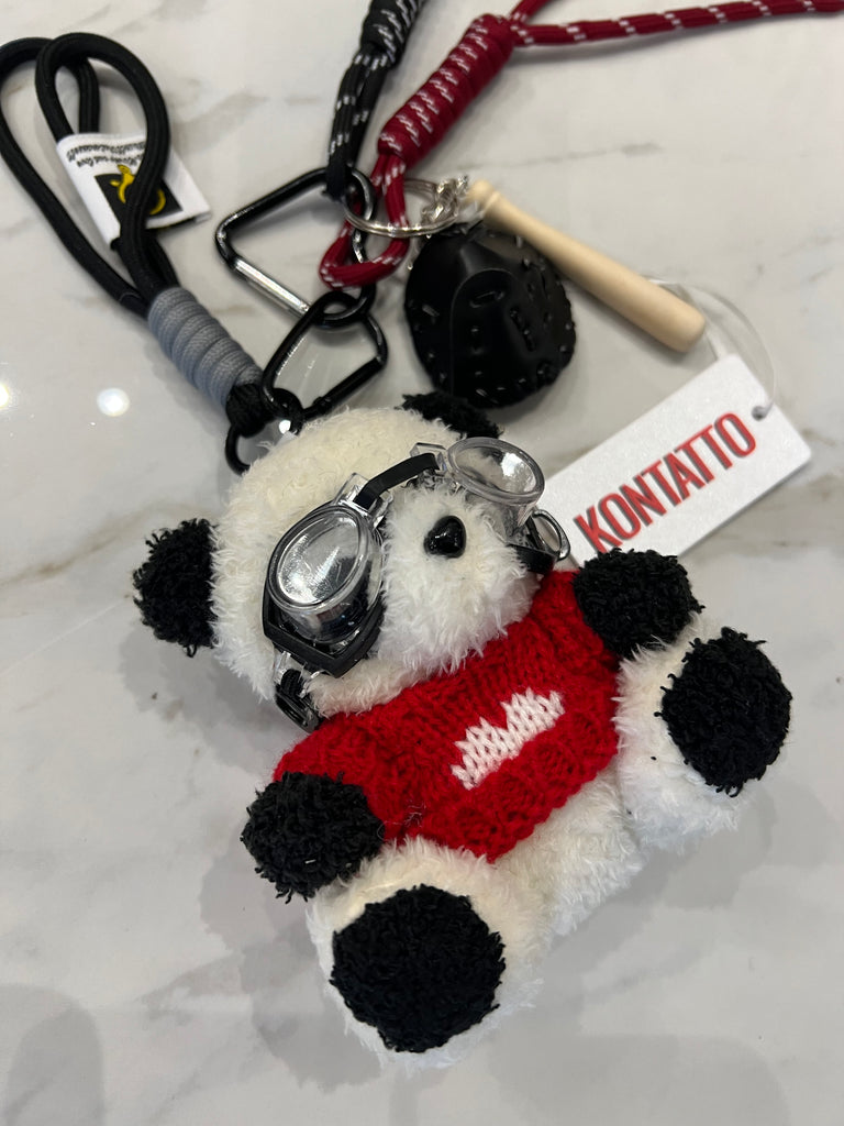 KONTATTO•Accessori per borsa peluche panda rosso