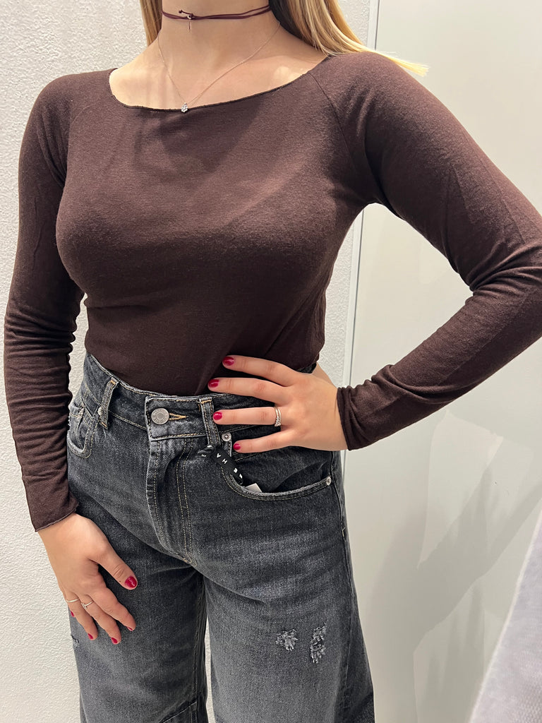 KONTATTO•Maglia lanetta scollo barchetta•Più colori
