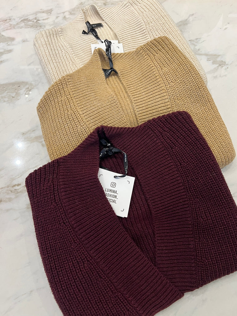 LUMINA•Gilet in maglia bottoni neri•Più colori