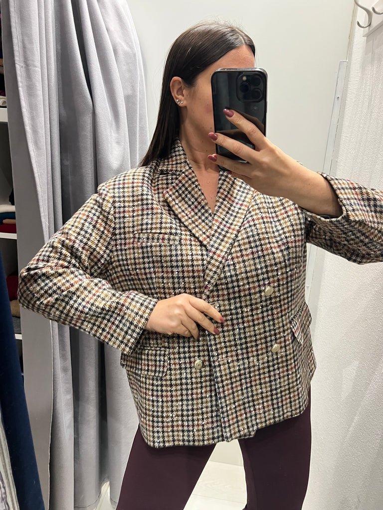 BLK30 HaveOne•Giacca cappottino over crop