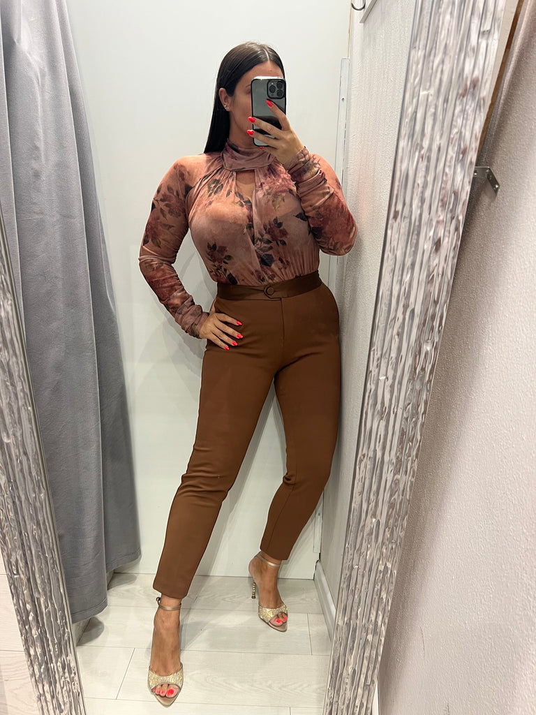 LUMINA•Body floreale rosa