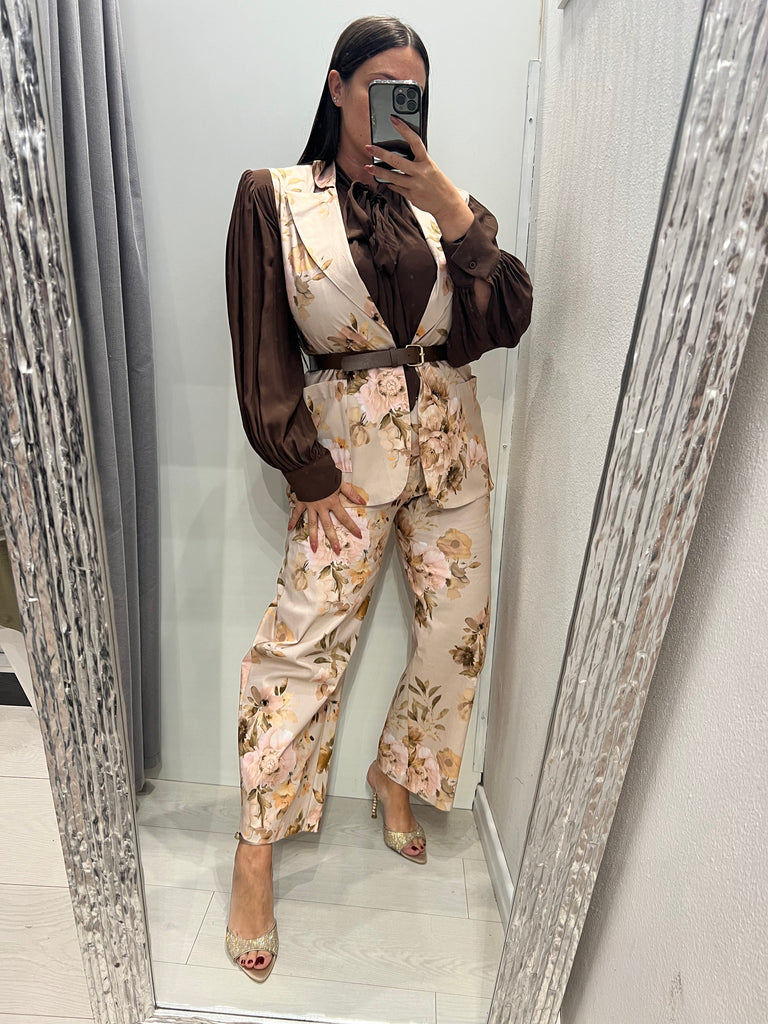 ViCOLO•Pantalone floreale in cotone