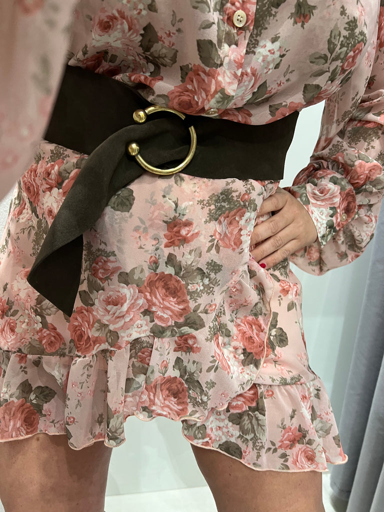ViCOLO•Gonna floreale base rosa