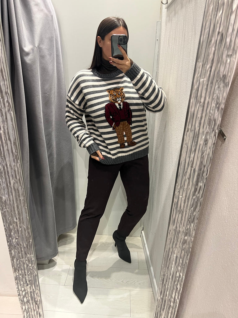 BLK30 HaveOne•Maglione tigre fasce•Più colori