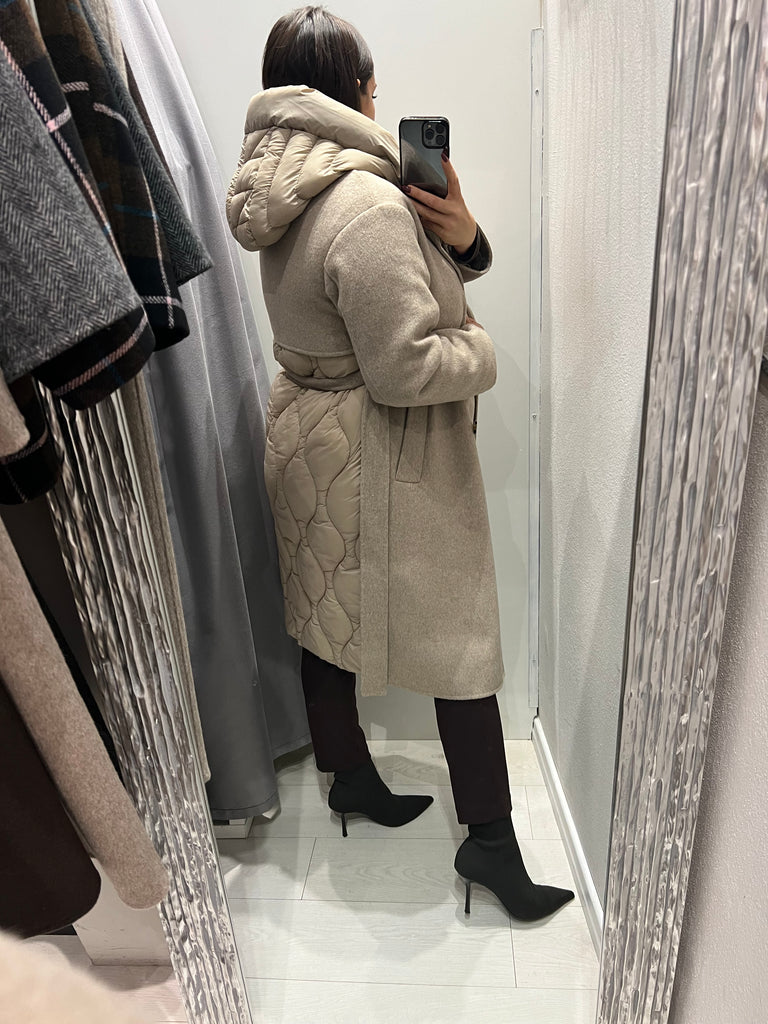 ViCOLO•Cappotto cappuccio removibile inserti piumino