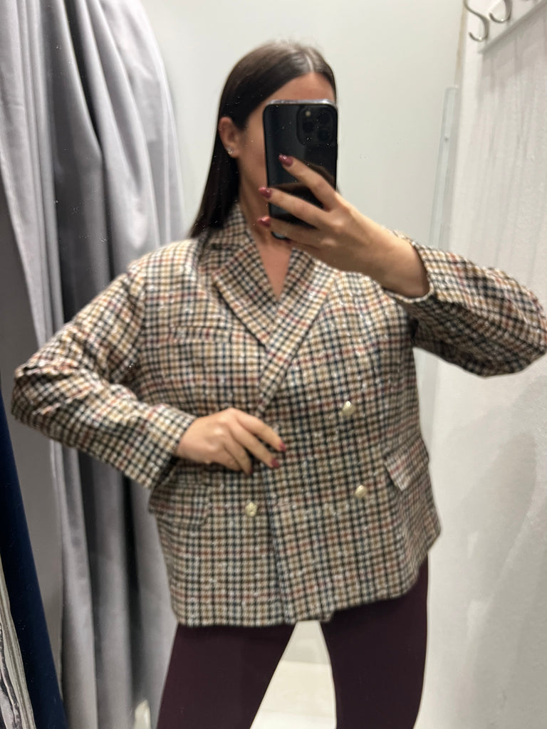 BLK30 HaveOne•Giacca cappottino over crop