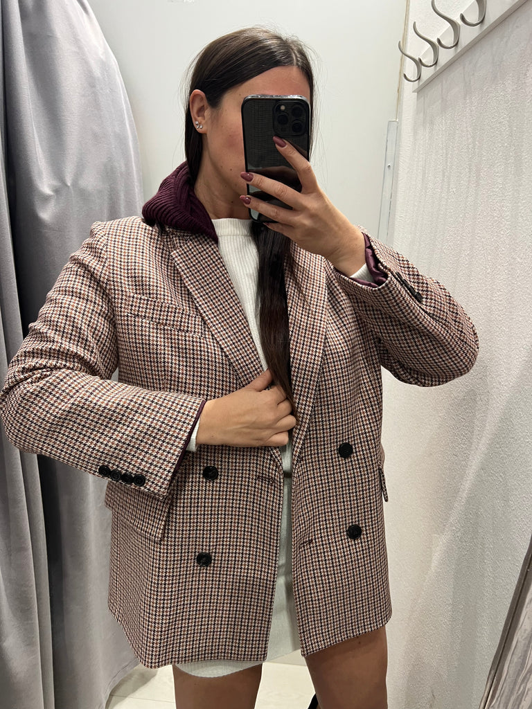 ViCOLO•Giacca cappottino pdp bordeaux/zucca cappuccio bordeaux