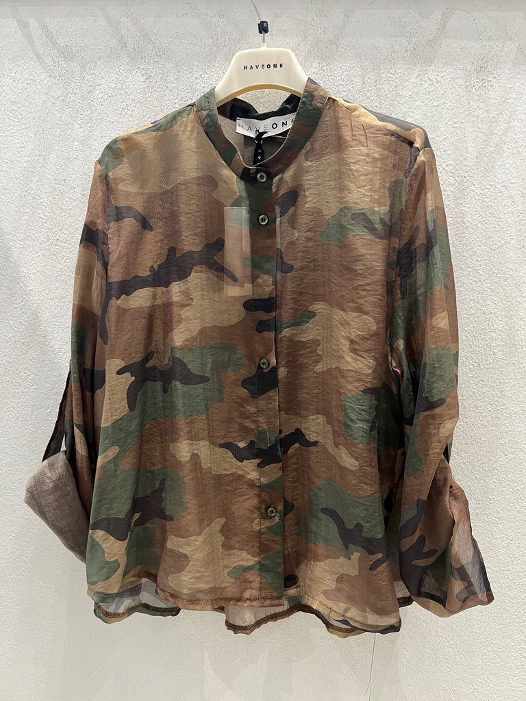 HaveOne•Camicia coreana camouflage