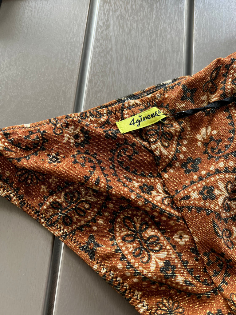 🚨4giveness-Bikini triangolo e slip laccetti Indio Ocellot