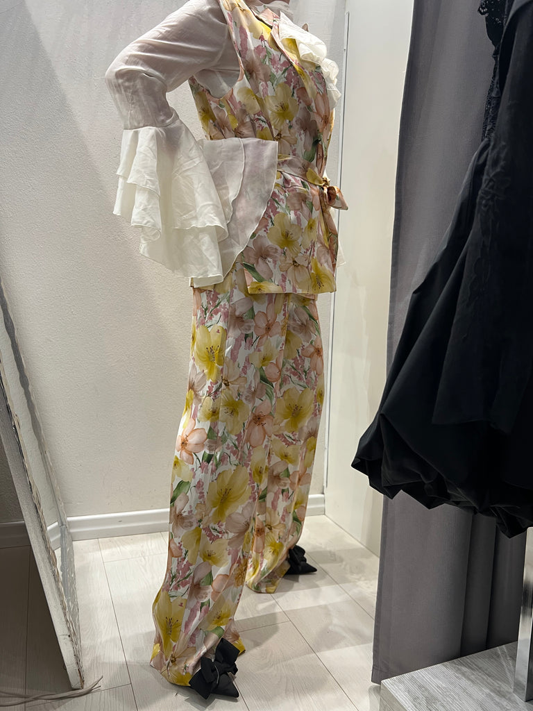 MSS💥ViCOLO•Pantalone palazzo floreale elastico
