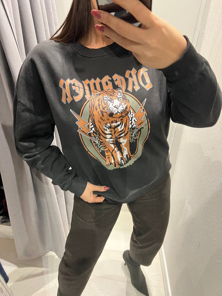 BLK30 HaveOne•Felpa Dreamer tigre interno felpato