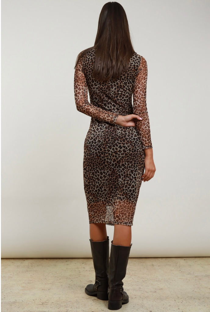 Susy Mix•Abito tulle maculato