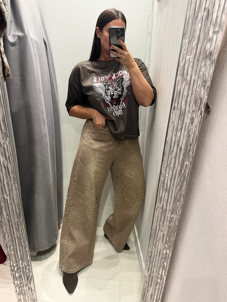 HaveOne•Jeans Amelie strass
