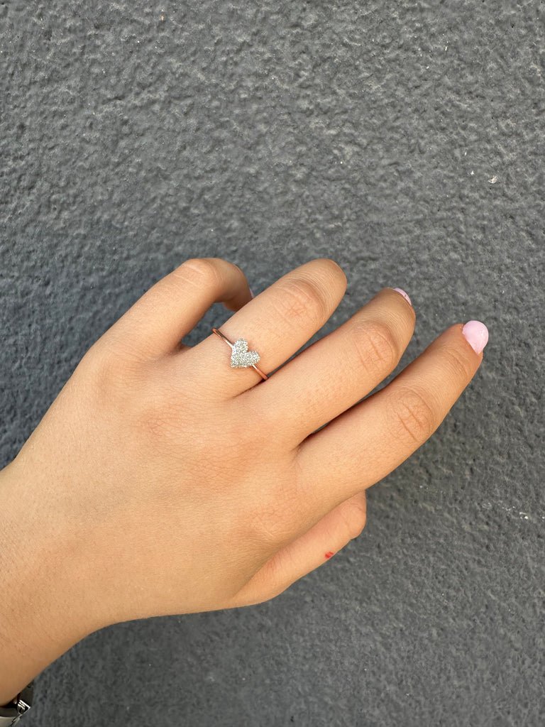 La Vie•Anello regolabile cuore argento