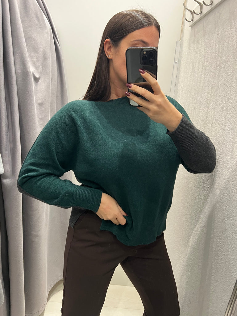 ViCOLO•Maglione bicolor misto cashmere•Più colori