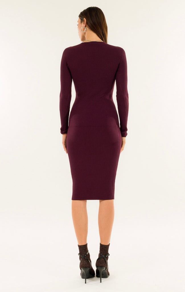 KONTATTO•Abito lungo in maglia a coste•Più colori