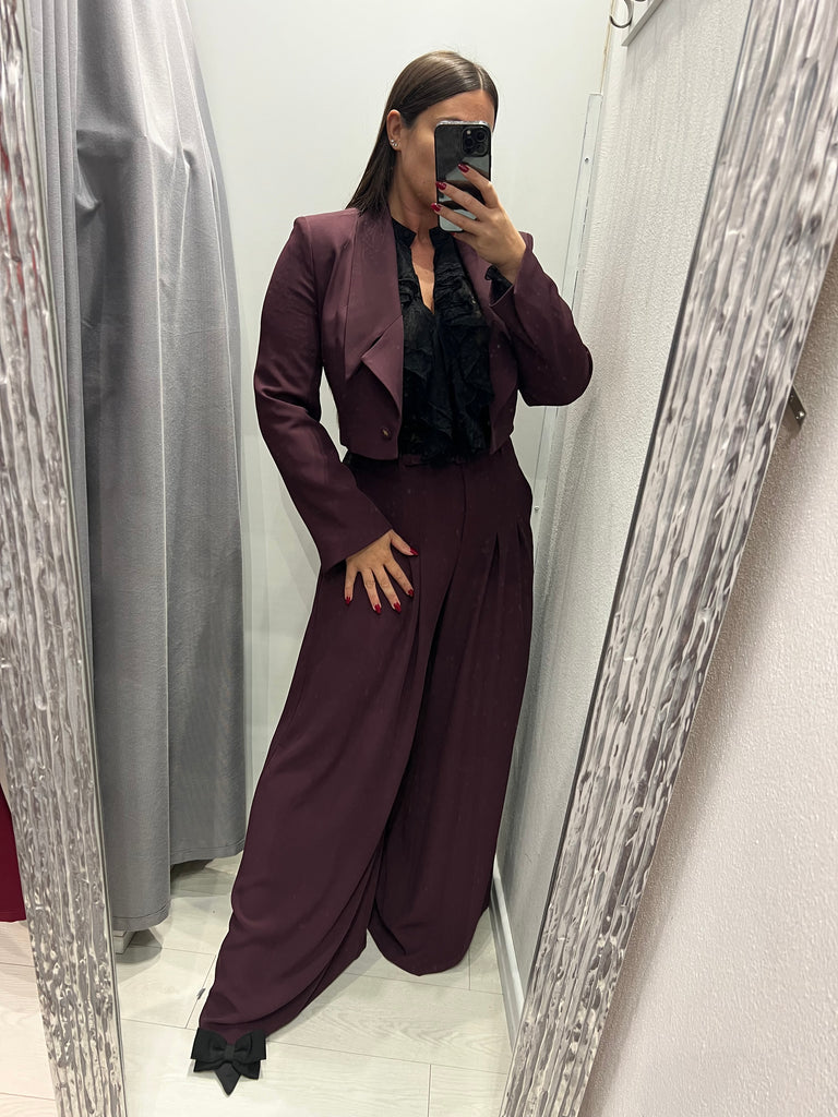 IMPERIAL•Pantalone best palazzo prugna